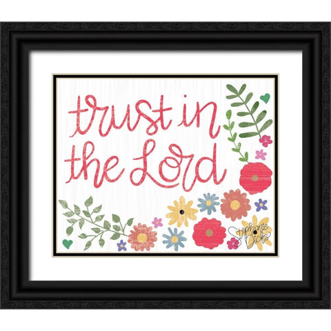 Trust Black Ornate Wood Framed Art Print with Double Matting by Dicks, Stephanie