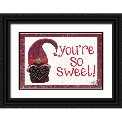 So Sweet Black Ornate Wood Framed Art Print with Double Matting by Dicks, Stephanie
