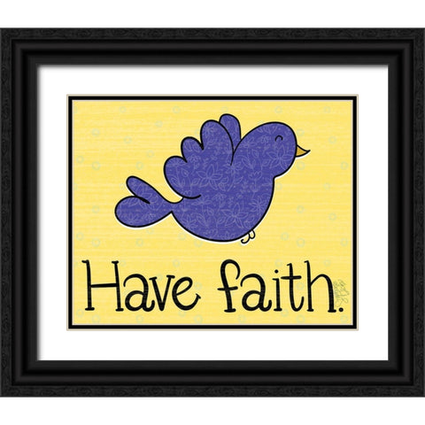 Have Faith Black Ornate Wood Framed Art Print with Double Matting by Dicks, Stephanie