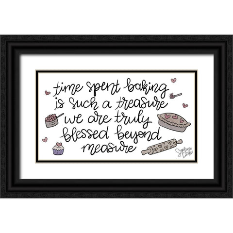 Blessed Beyond Measure Black Ornate Wood Framed Art Print with Double Matting by Dicks, Stephanie