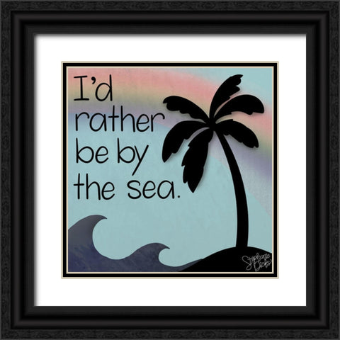 By the Sea Black Ornate Wood Framed Art Print with Double Matting by Dicks, Stephanie