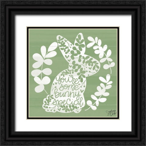 Special Bunny Black Ornate Wood Framed Art Print with Double Matting by Dicks, Stephanie