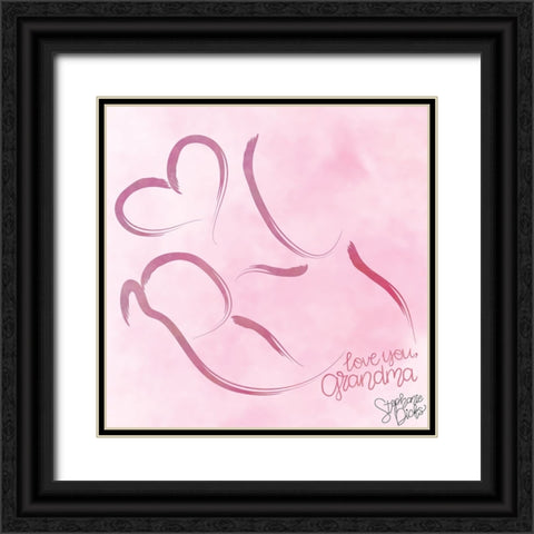 Grandma Love Black Ornate Wood Framed Art Print with Double Matting by Dicks, Stephanie