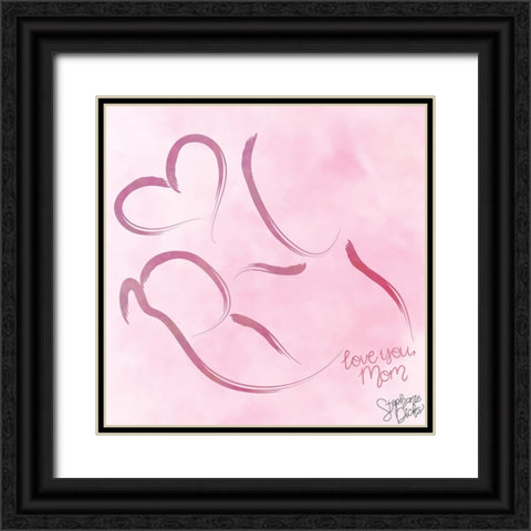 Mothers Day Black Ornate Wood Framed Art Print with Double Matting by Dicks, Stephanie