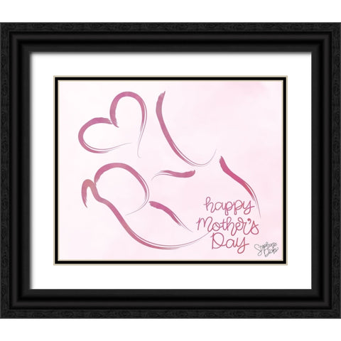 Mothers Day Black Ornate Wood Framed Art Print with Double Matting by Dicks, Stephanie