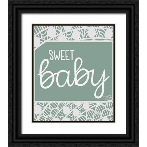 Sweet Baby Black Ornate Wood Framed Art Print with Double Matting by Dicks, Stephanie