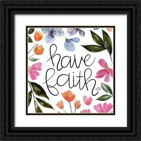 Have Faith Black Ornate Wood Framed Art Print with Double Matting by Dicks, Stephanie