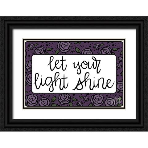 Let Your Light Shine Black Ornate Wood Framed Art Print with Double Matting by Dicks, Stephanie