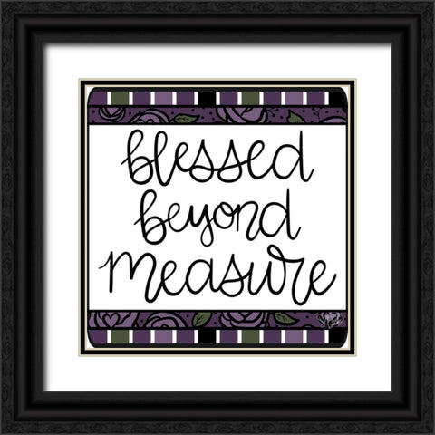 Blessed Black Ornate Wood Framed Art Print with Double Matting by Dicks, Stephanie