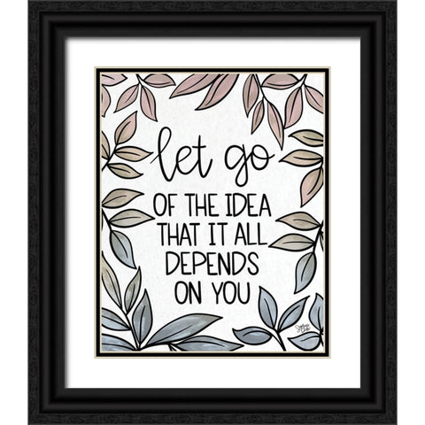 Let Go Black Ornate Wood Framed Art Print with Double Matting by Dicks, Stephanie