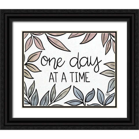 One Day at a Time Black Ornate Wood Framed Art Print with Double Matting by Dicks, Stephanie