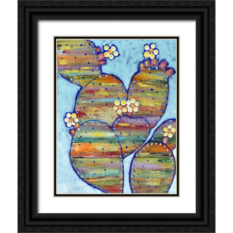 Prickly Pear Black Ornate Wood Framed Art Print with Double Matting by Seeley, Jenn