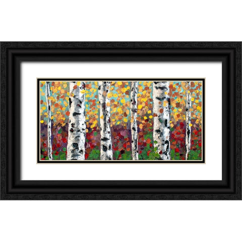 Aspens in Color Black Ornate Wood Framed Art Print with Double Matting by Seeley, Jenn