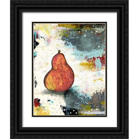 Abstract Pear Black Ornate Wood Framed Art Print with Double Matting by Ogren, Sarah