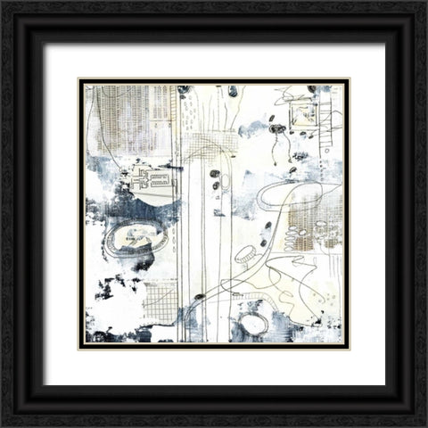 Neutral Abstract III Black Ornate Wood Framed Art Print with Double Matting by Ogren, Sarah