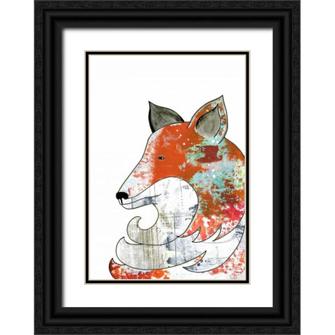 Fox Black Ornate Wood Framed Art Print with Double Matting by Ogren, Sarah