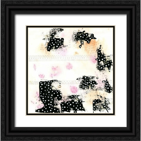 Pink and Black Black Ornate Wood Framed Art Print with Double Matting by Ogren, Sarah