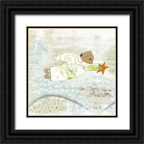 Bear Angel Black Ornate Wood Framed Art Print with Double Matting by Ogren, Sarah