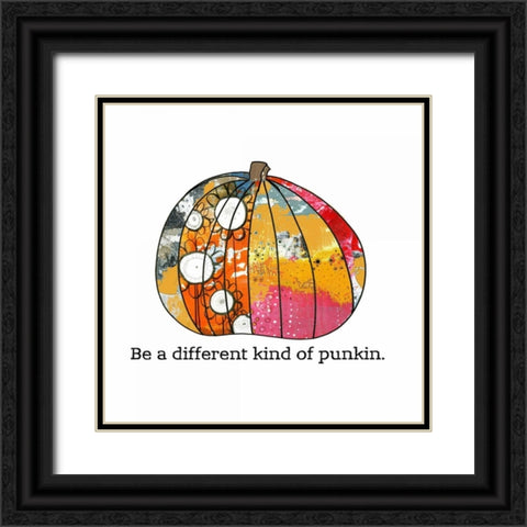 Pumpkin Black Ornate Wood Framed Art Print with Double Matting by Ogren, Sarah