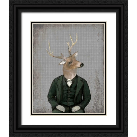 Mr. White Tall Black Ornate Wood Framed Art Print with Double Matting by Ogren, Sarah