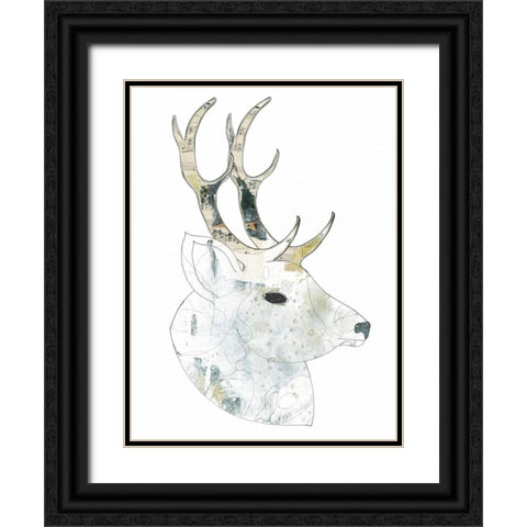 Golden Buck Black Ornate Wood Framed Art Print with Double Matting by Ogren, Sarah