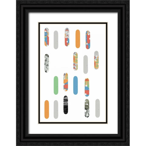 Skateboards Black Ornate Wood Framed Art Print with Double Matting by Ogren, Sarah