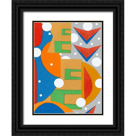 Moad Abstract III Black Ornate Wood Framed Art Print with Double Matting by Ogren, Sarah