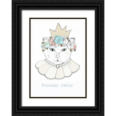 Princess Calico Black Ornate Wood Framed Art Print with Double Matting by Ogren, Sarah