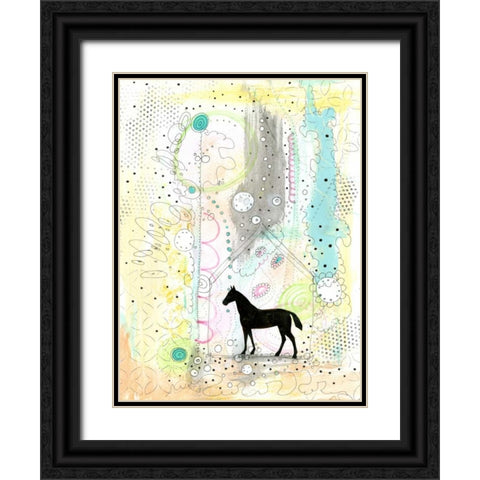 Horse Barn Black Ornate Wood Framed Art Print with Double Matting by Ogren, Sarah