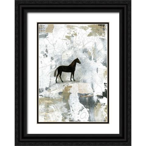 Dark Horse Black Ornate Wood Framed Art Print with Double Matting by Ogren, Sarah