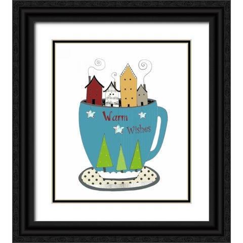 Warm Wishes in a Cup Black Ornate Wood Framed Art Print with Double Matting by Ogren, Sarah