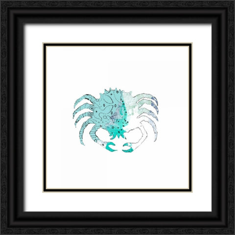 Blue Crab Black Ornate Wood Framed Art Print with Double Matting by Ogren, Sarah
