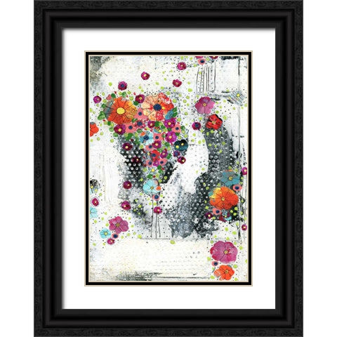 Floral II Black Ornate Wood Framed Art Print with Double Matting by Ogren, Sarah
