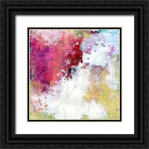 Rainbow Abstract Black Ornate Wood Framed Art Print with Double Matting by Ogren, Sarah
