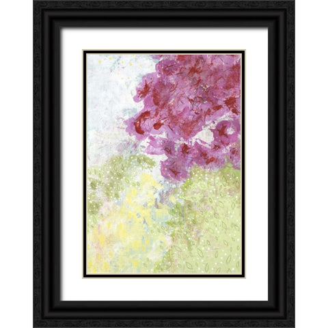 Floral Abstract Black Ornate Wood Framed Art Print with Double Matting by Ogren, Sarah