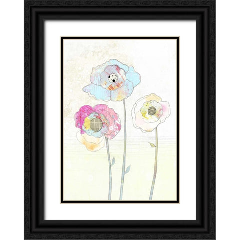 More Flowers Black Ornate Wood Framed Art Print with Double Matting by Ogren, Sarah