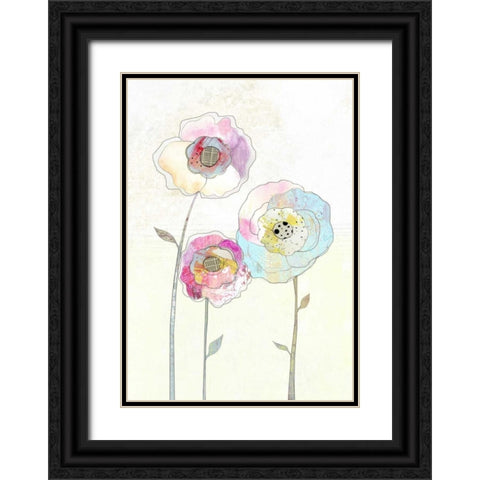 Flowers Black Ornate Wood Framed Art Print with Double Matting by Ogren, Sarah