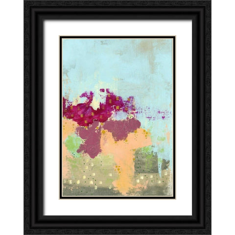 Abstract roses II Black Ornate Wood Framed Art Print with Double Matting by Ogren, Sarah