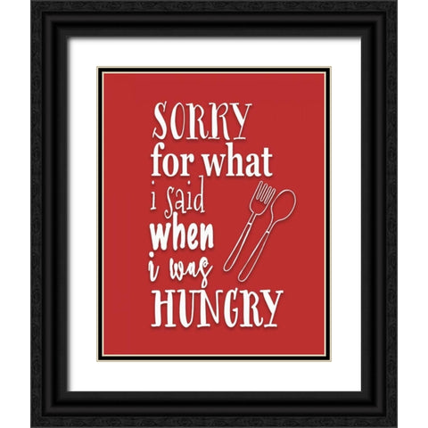 When I Was Hungry Black Ornate Wood Framed Art Print with Double Matting by Moss, Tara