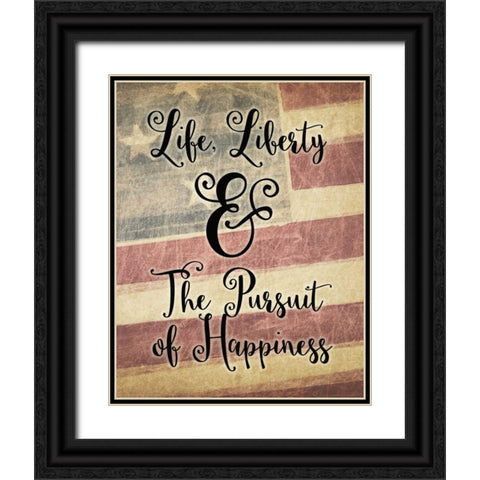 Life Liberty Black Ornate Wood Framed Art Print with Double Matting by Moss, Tara