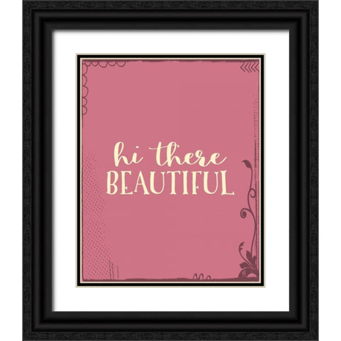 Hi There, Beautiful Black Ornate Wood Framed Art Print with Double Matting by Moss, Tara