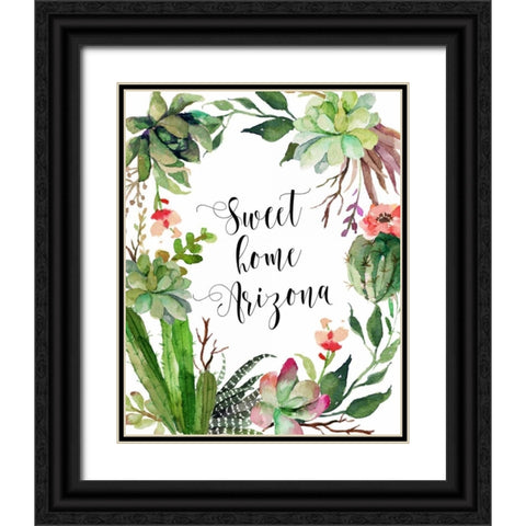 Sweet Home Arizona Black Ornate Wood Framed Art Print with Double Matting by Moss, Tara