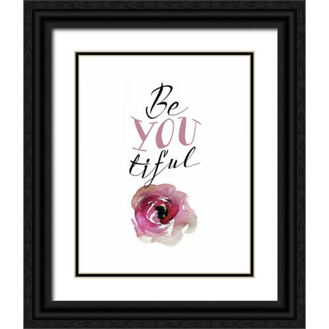 beYOUtiful Black Ornate Wood Framed Art Print with Double Matting by Moss, Tara
