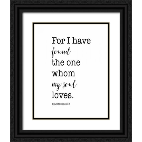Song of Solomon 3:4 Black Ornate Wood Framed Art Print with Double Matting by Moss, Tara