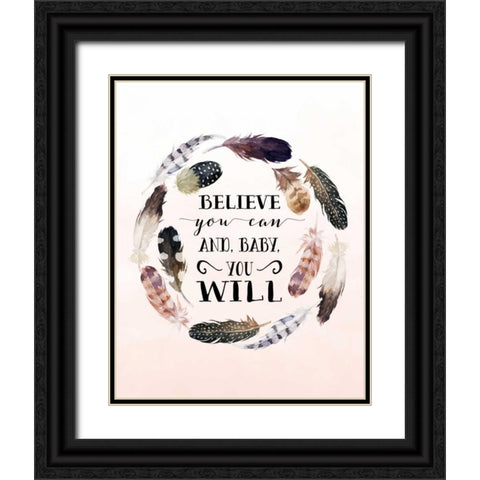 Baby You Will Black Ornate Wood Framed Art Print with Double Matting by Moss, Tara