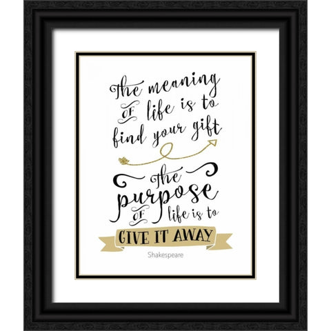 The Meaning of Life Black Ornate Wood Framed Art Print with Double Matting by Moss, Tara