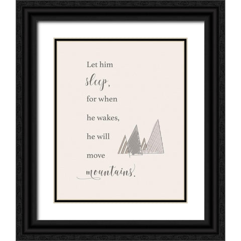 Let Him Sleep Black Ornate Wood Framed Art Print with Double Matting by Moss, Tara