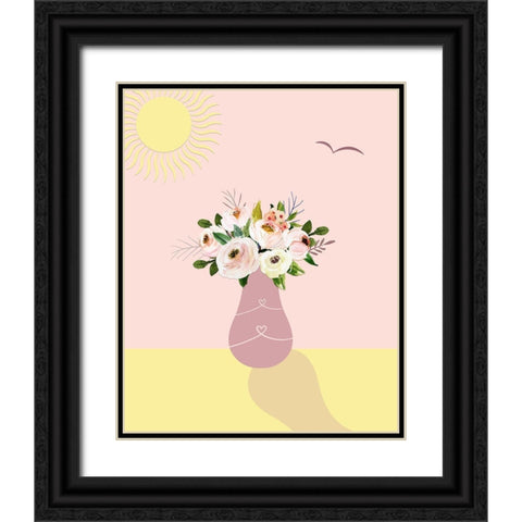 Flowers and Sunshine Black Ornate Wood Framed Art Print with Double Matting by Moss, Tara