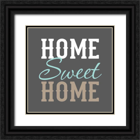 Home Sweet Home Black Ornate Wood Framed Art Print with Double Matting by Robinson, Tamara