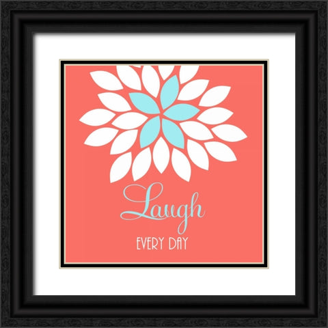 Laugh Black Ornate Wood Framed Art Print with Double Matting by Robinson, Tamara